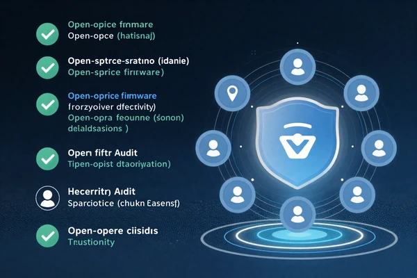Open-source firmware verification process with community audits and cryptographic signature validation