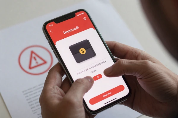 Stolen mobile device with hot wallet being compromised by unauthorized party
